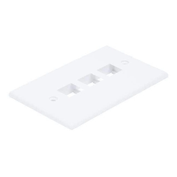 Monoprice WallPlate,Blank,3 Hole, White 6729