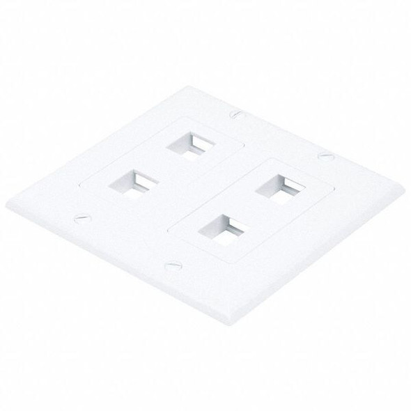 Monoprice WallPlate,Blank,4 Hole,2 Gang, White 6831 Monoprice WallPlate,Blank,4 Hole,2 Gang, White 6831