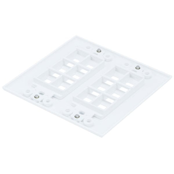Monoprice WallPlate,Blank,12 Hole,2 Gang, White 6837