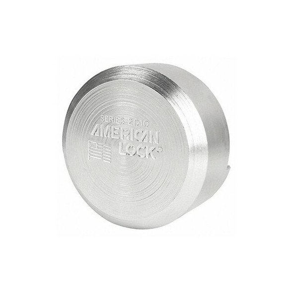 American Lock Keyed Padlock,1 23/32 in,Round,Silver A2010KA
