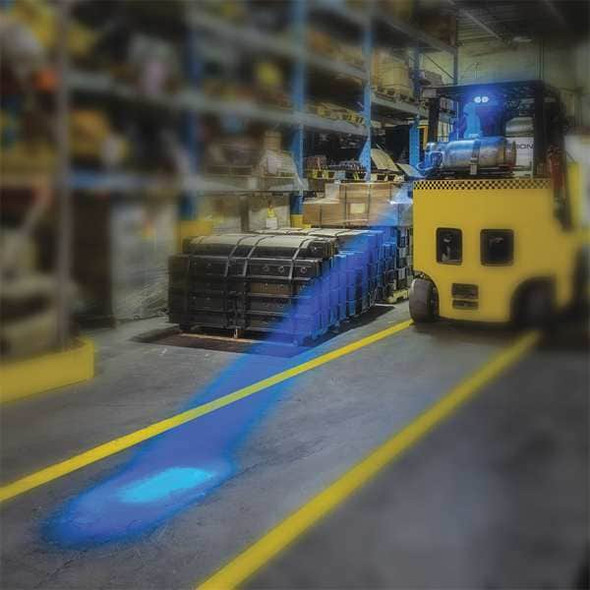 Ideal Warehouse Innovations Safety Light Blue LED,Polycarbonate 70-1095