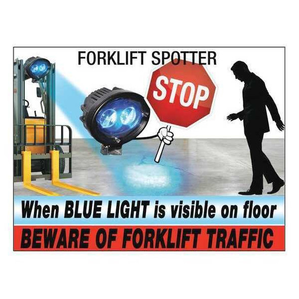 Ideal Warehouse Innovations Warning Safety Sign,Aluminum 70-1095-1