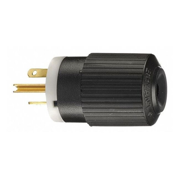 Straight Blade Plug, 6-20P, 20 A, 250V AC, 2 Pole, Screw Terminals, Grounded