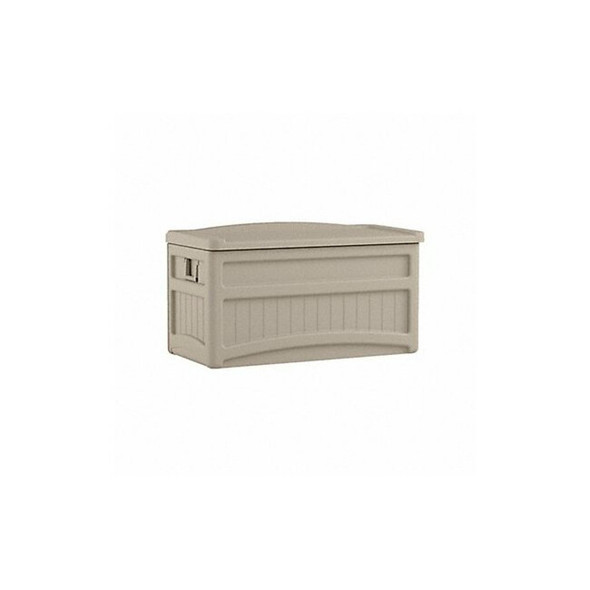 Suncast 73 gal Resin Deck Box With Seat, Light Taupe DB7500