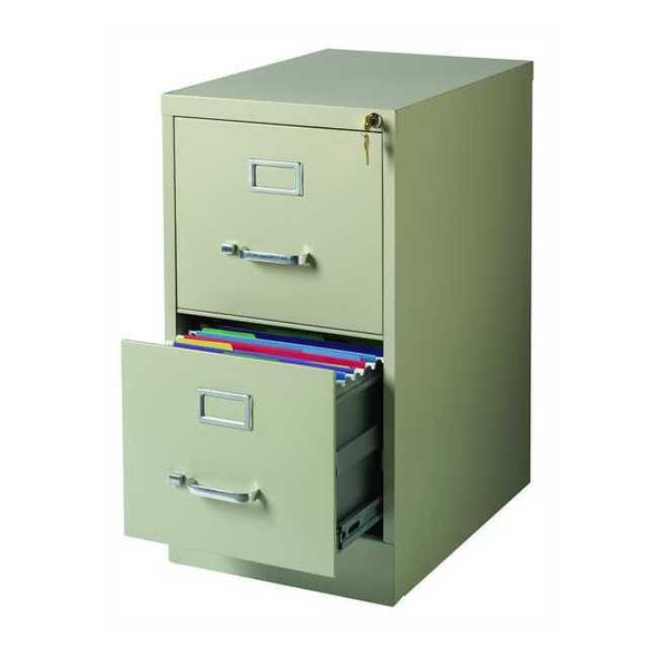 Hirsh 15" W 2 Drawer Vertical File Cabinet, Putty,  Letter 17889