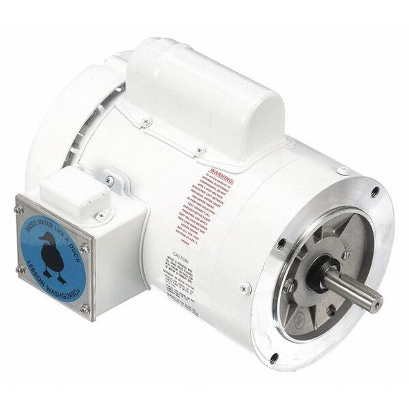 Leeson Washdown Motor,1 HP,Face,12-1/8 in. L 114317.00