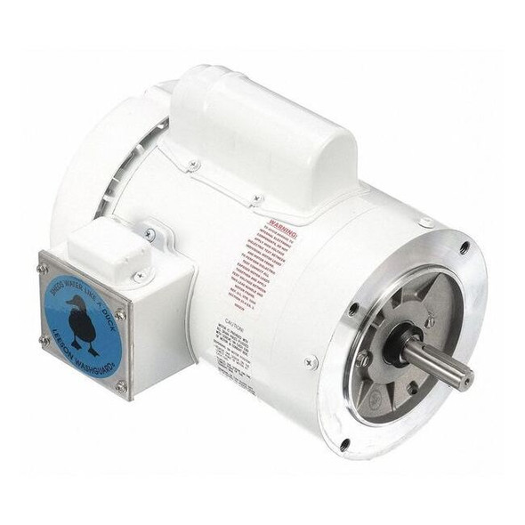 Leeson Washdown Motor,1 HP,Face,12-1/8 in. L 114317.00