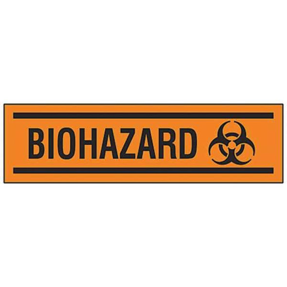 Brady Bilingual Biohazard Label,2inx4in,PK100 22348LS