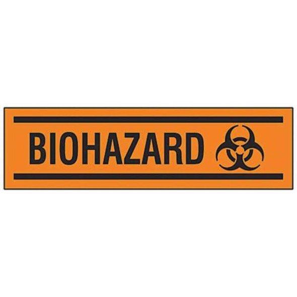 Brady Bilingual Biohazard Label, Biohazard, Paper, 4 in W, 2 in H 22348LS