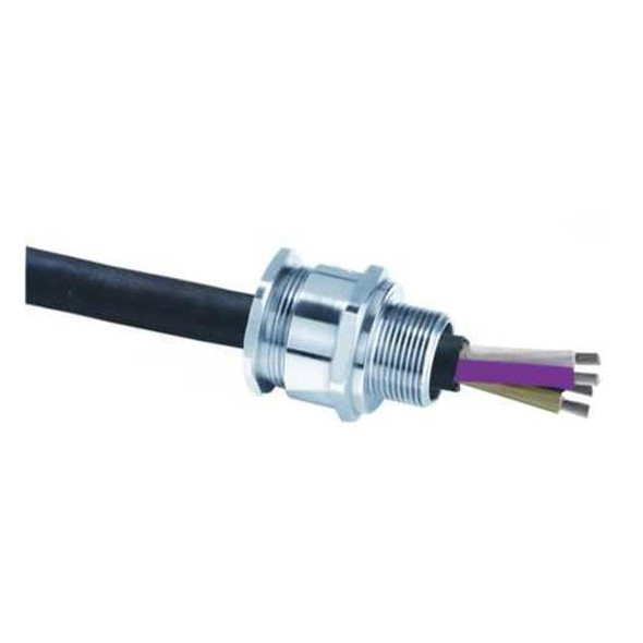 Appleton Electric Cable Connector,1/2 in.,Straight,Silver 20SA2F0505