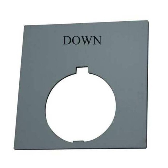 Eaton LegendPlate,Down,White/Black,Rectangular HT8SP74
