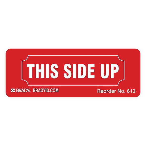Brady Instructional Handling Label, Red, PK500 613LS