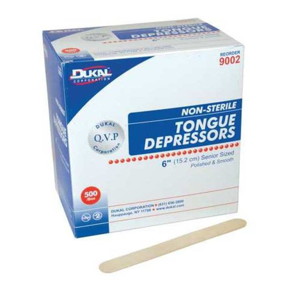Unimed Midwest Tongue Depressors, Wood, 6 in L, 2/3 in W DNTD313312