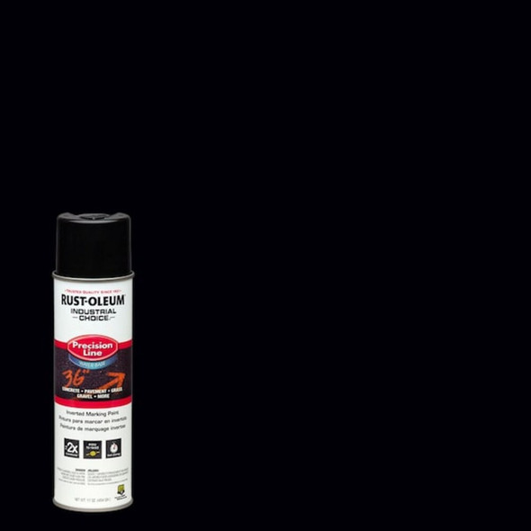 Rust-Oleum Precision Line Marking Paint, 20 oz, Black, Water -Based 1875838