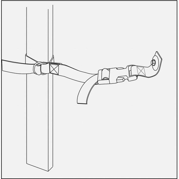 Quakehold! Cart-to-Wall Strap,Gray RW.CTW.G.1