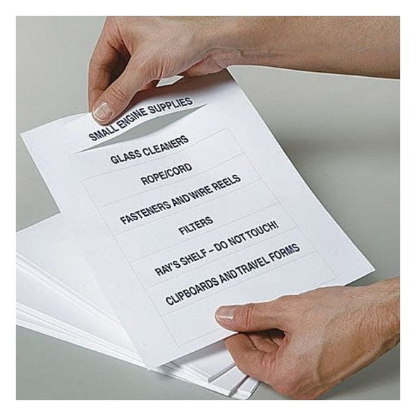 Hol-Dex LabelInsertSheets,6inL,1.25inW,Wht,PK50 LI-120-8