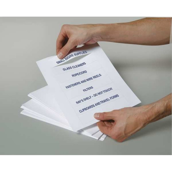 Hol-Dex LabelInsertSheets,6inL,1.25inW,Wht,PK50 LI-120-8