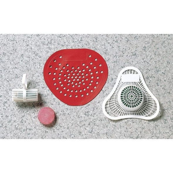 Hospeco Urinal Screen Block,Round,Red,4 oz,PK12 04901