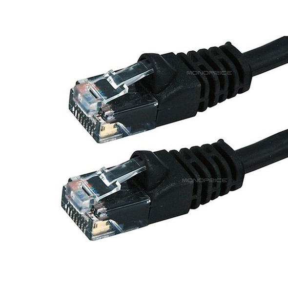 Monoprice Patch Cord,Cat 5e,Booted,Black,2.0 ft. 3363