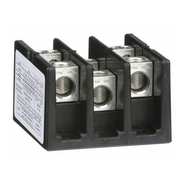 Power Distribution Block, Open, 3 Pole, 175 A Copper, 600 V AC/DC, Surface Mount
