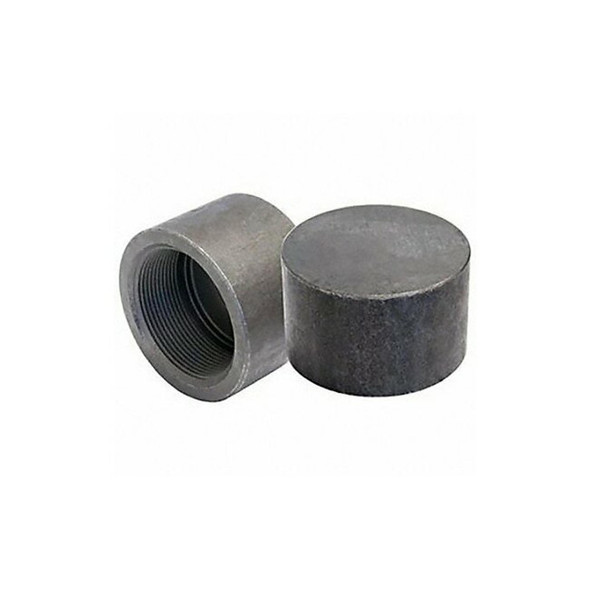 Anvil Cap Cap, 1/8" Pipe, Threaded, Black Forged Steel, Class 3000 0361188006