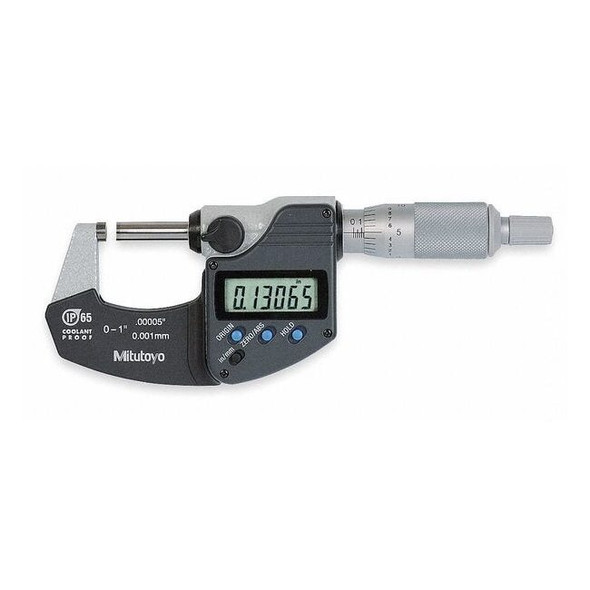 Mitutoyo Digital Micrometer,0 to 1In,Ratchet 293-330-30