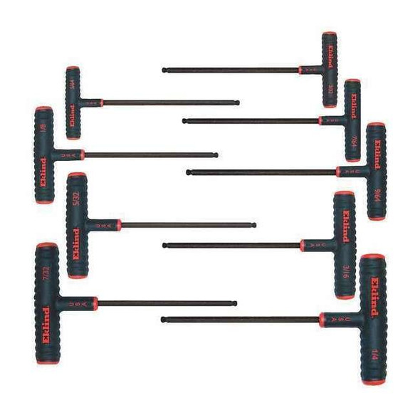 Eklind 9 Piece SAE T-Shape Hex Key Set, 60809 60809