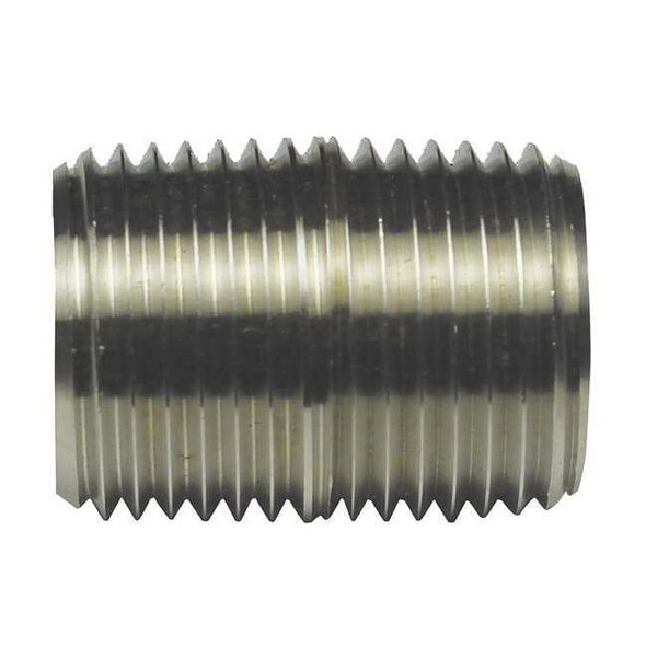 IMC Nipple, 3/4 in, Threaded, 304 Stainless Steel, PVC Coated