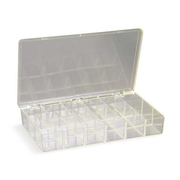 Compartment Box with 18 compartments, Plastic, 1 13-16 in H x 6-3-16 in W  6666KC