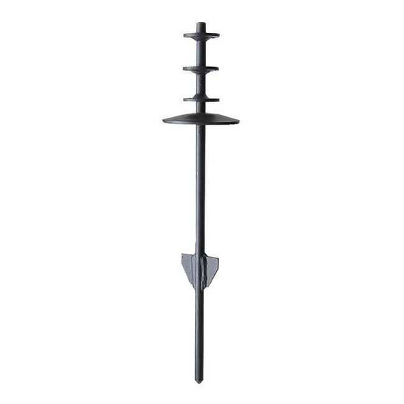 Annin Flagmakers Ground Spike,4in,Steel,Black 897