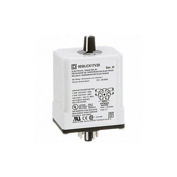 Schneider Electric SinFunTimeDelayRelay, 120VDC, 8Pins 9050JCK17V20