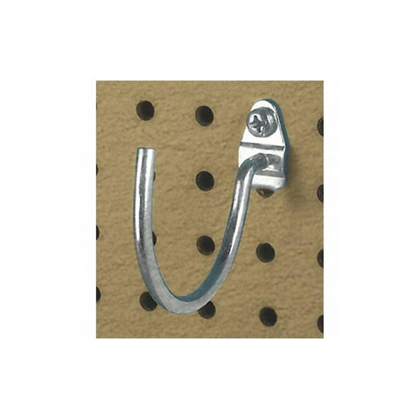 2-1/4 In. Curved Steel Pegboard Hook for 1/8 In. and 1/4 In. Pegboard, PK10