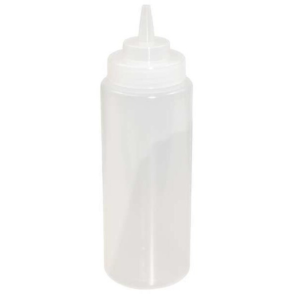Crestware Squeeze Bottle,Plastic,Clear,24 oz.,PK12 SB24CW