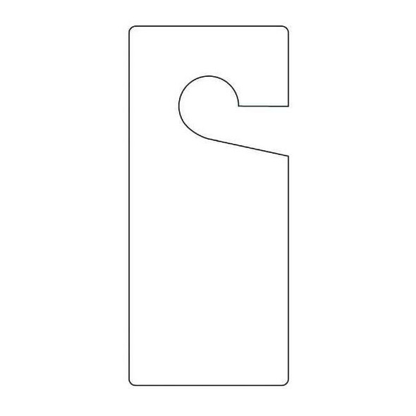 Accuform Tag, Blank, Plastic, 9 in H x 4 in W, White, Rectangle, 10 PK TAD835
