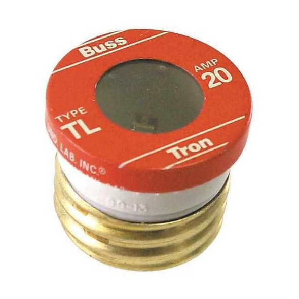 Eaton Bussmann Plug Fuse, 20A, 10kA at 125V AC, 4 PK TL-20
