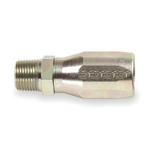 Eaton Aeroquip Hose Fitting, hyd, NPT, Straight, 1/4-18 4412-4-6S