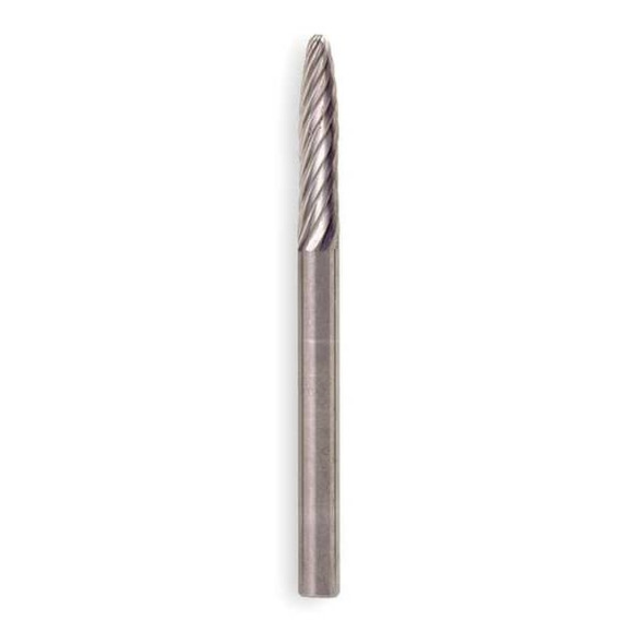 Widia Carbide Bur,Round Nose Tree,3/8,SGL Cut M40385