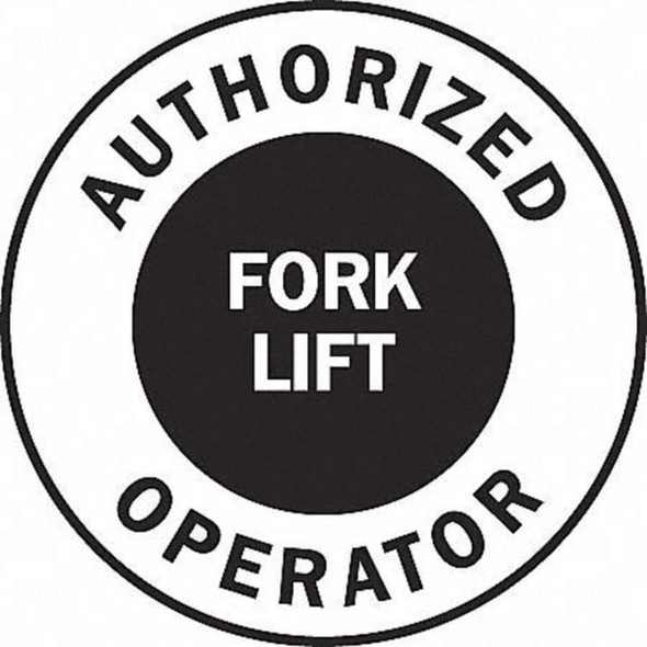 Brady Hard Hat Emblem Label,English,PK4, 49556 49556