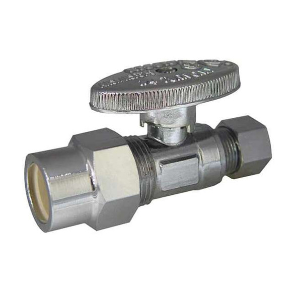 Kissler 1/4-Turn Stop, Straight, 1/2 Inx3/8 In 88-9035