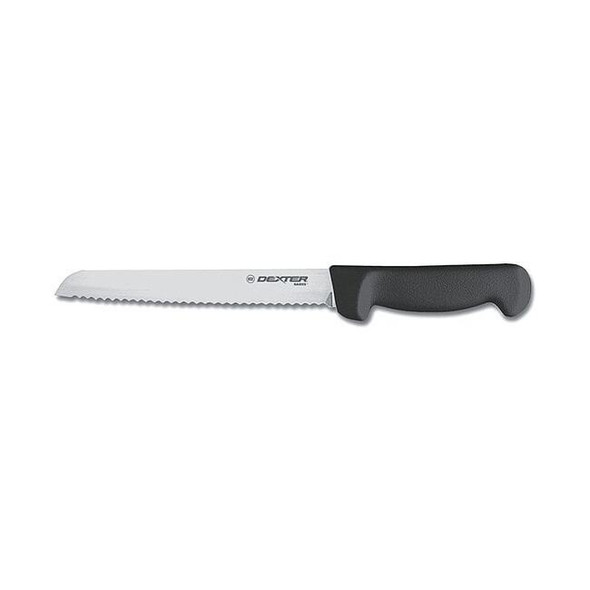 Dexter Russell Bread Knife,8" Blade,Black/White Handle 31603B