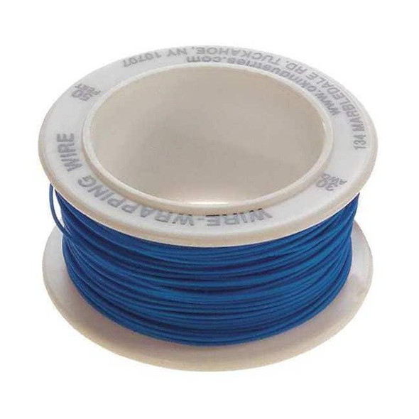 Ok Industries Spooled Wrapping Wire, 30 AWG, Blue, Kynar(R), 50 ft R-30B-0050
