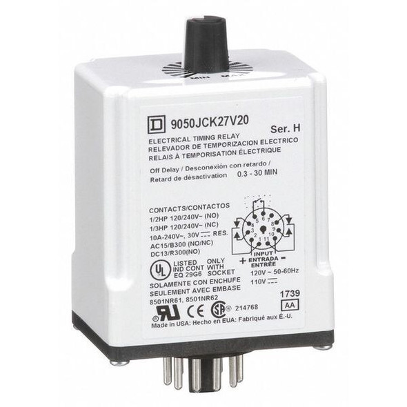 Schneider Electric SinFunTimeDelayRelay, 120VDC, 11Pins 9050JCK27V20