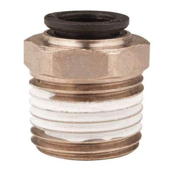 Legris Push-Fit Fitting, 10mm Tube Size, Brass, Silver, 10 PK 3175 10 22