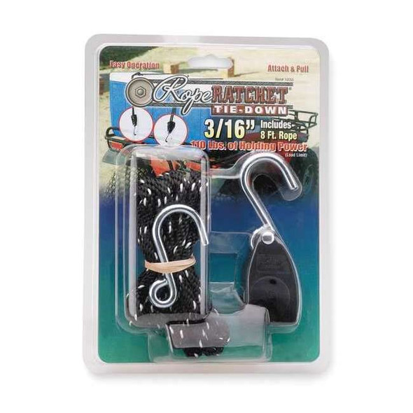 Rope Ratchet Rope Ratchet,Hook,8 ft.L,Polyester 10050