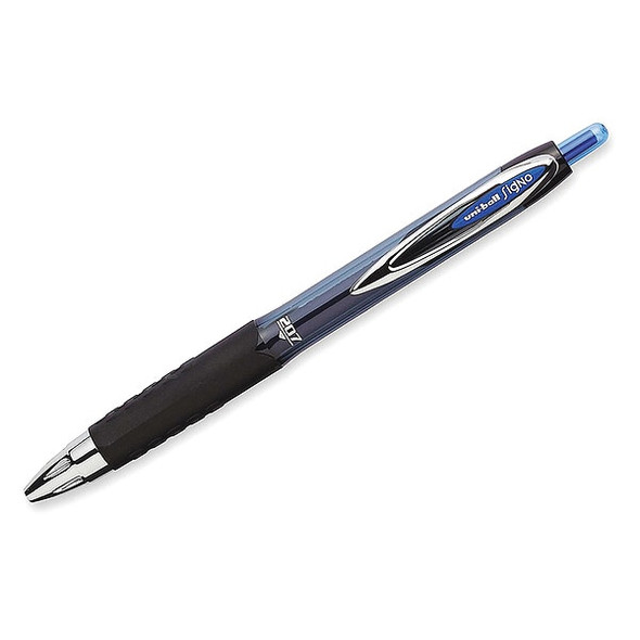 Uni-Ball Retractable Gel Pen, Medium 0.7 mm, Blue PK12 33951