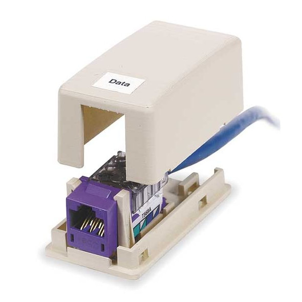 Hubbell Premise Wiring Surface Housing 1 Port HSB1OW