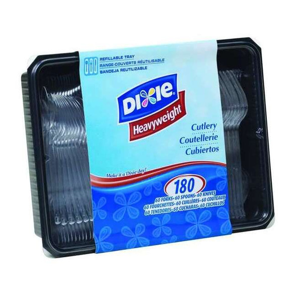 Dixie Disp Cutlery Set,Heavy Wt,CH0180DX7,PK10 CH0180DX7