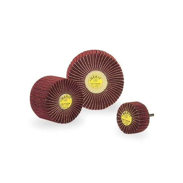 Merit Flap Wheel, Interleaf, AO, 3x2x1/4 Shk, 180G 08834123204