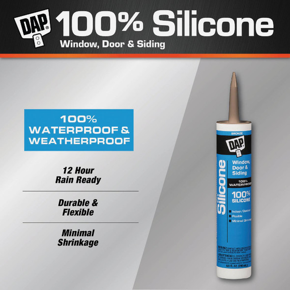 DAP 9.8 Oz. Window, Door & Siding Silicone Sealant, Bronze