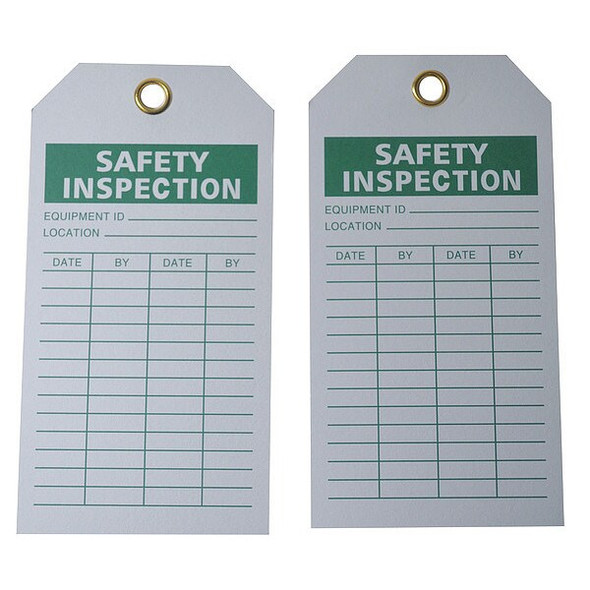 Manufacturer Varies Safety Inspection Tag,5-3/4 x 3 In,PK100 8CMR1